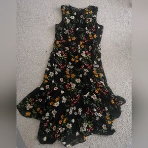 Calvin Klein floral black dress size 6